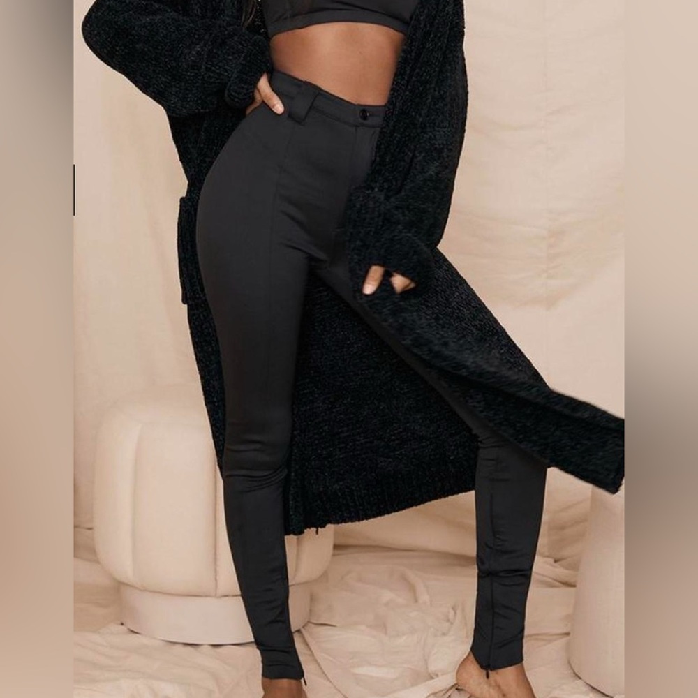 House of CB HELENE BLACK SKINNY JERSEY Sz Large NWT